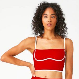 Alo Yoga | SOLD OUT Airbrush Steamlined Bra Tank in Classic Red/White in Small